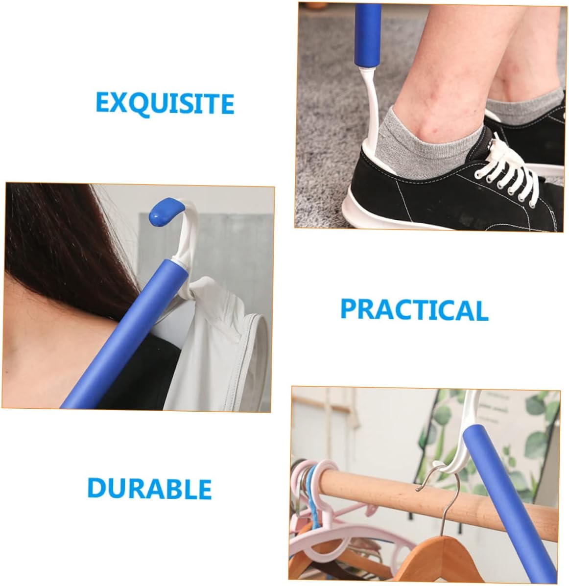 Beaupretty 2Pcs Dressing Aid Stick for Seniors Convenient Shoe Lifters and Sock Helper Tool Lightweight and Portable Dressing for Elderly and Handicapped Use