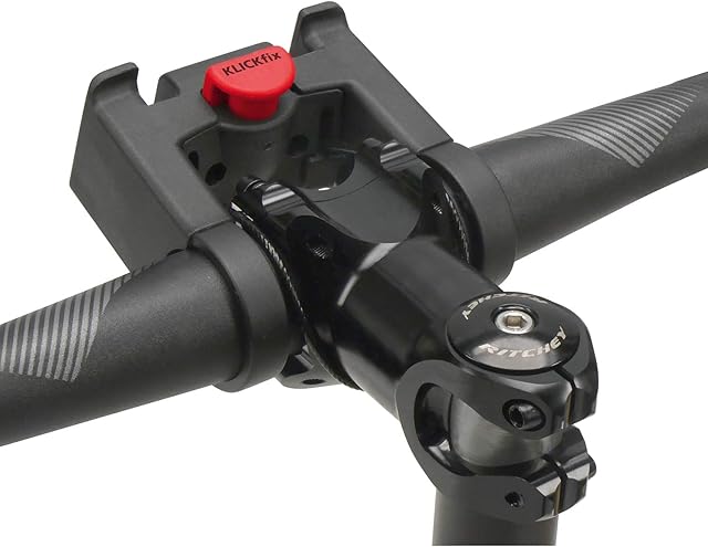 KlickFix Adapter do kierownicy zapakowany, czarny, uniwersalny pasuje do kierownic o średnicy 22-26 mm i średnicy 31,8 mm