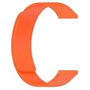 T TECLUSIVE Luxury Leather Texture Silicone Magnetic 20mm Watch Strap Compatible for Galaxy Watch 3 41mm 42mm Active 2 | Amazfit Bip GTS | Super Soft Lightweight Waterproof Band (Orange) gallery image