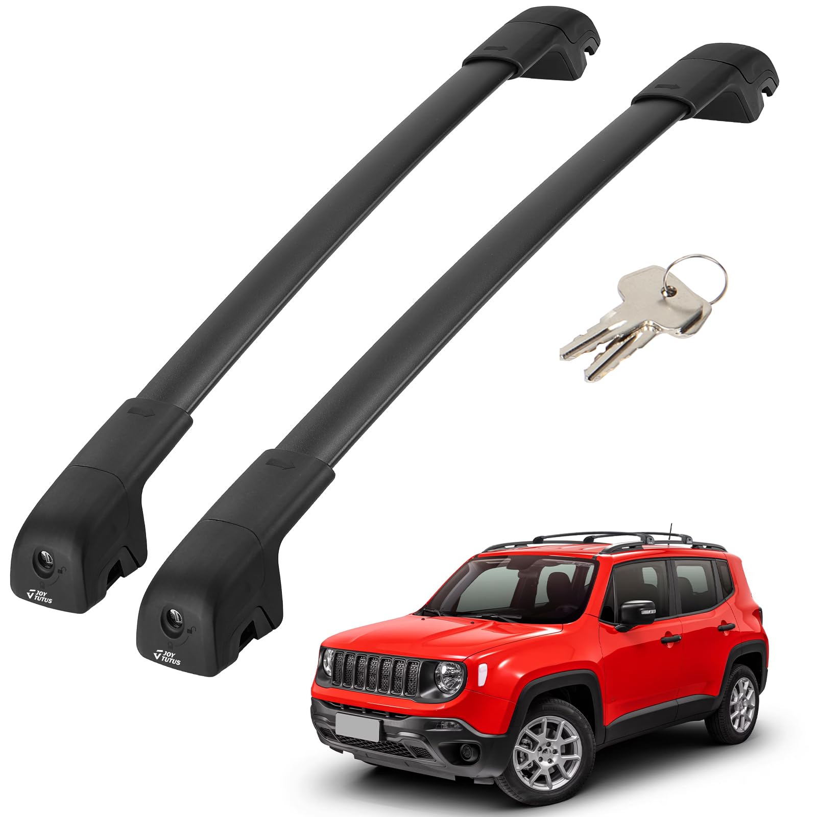 JOYTUTUS 300LB Roof Rack Cross Bars Compatible with Jeep Renegade 2015-2024