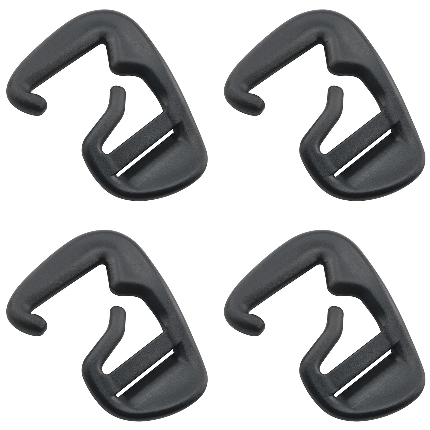ZZLZX 4PCS G Type Adjustable Sliding Open Hook Plastic Webbing Buckle 20mm/0.78 Inch Inner Diameter for Backpacks Apparel Shoulder Straps Luggage Strap Fasteners