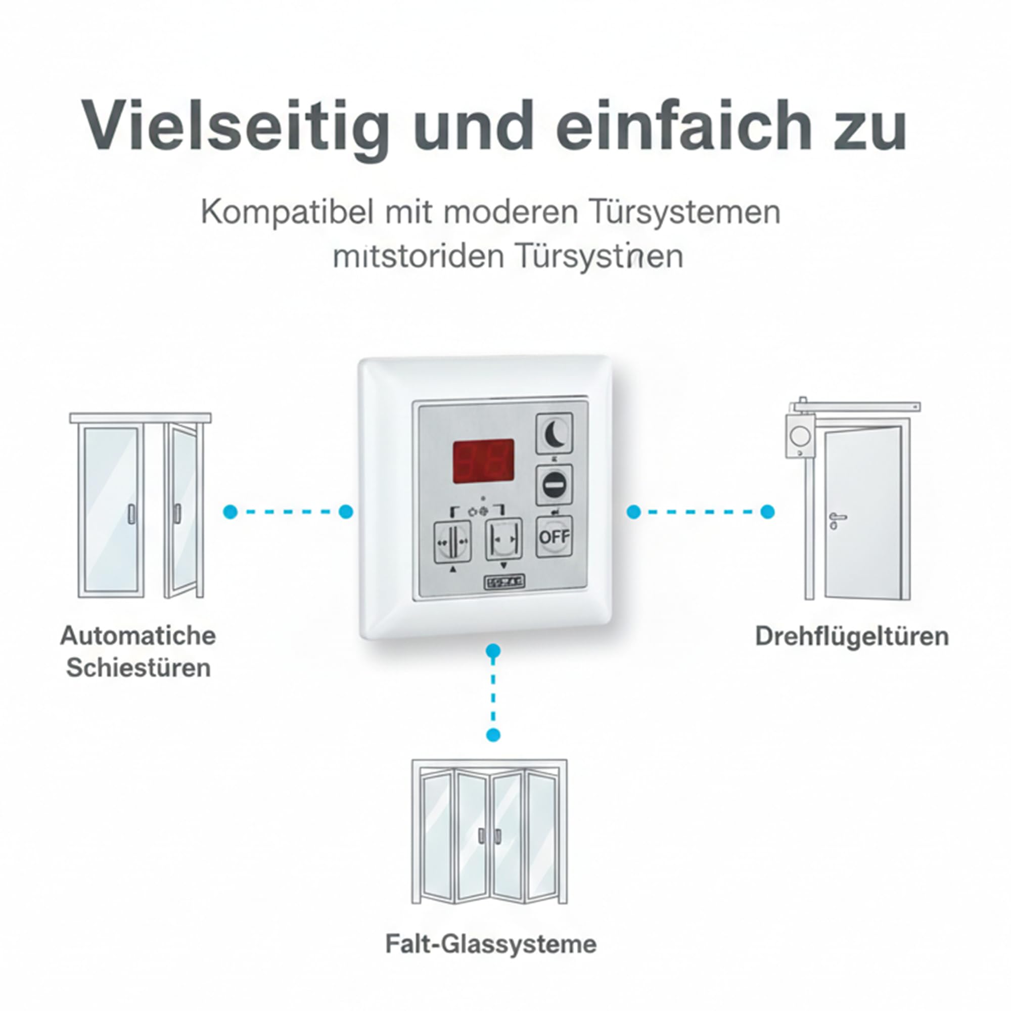Geze Sistemi automatici - AS500, DPS CON OFF, UP, BIANCO ALPINS: controller, controller, controller, codice articolo 151524