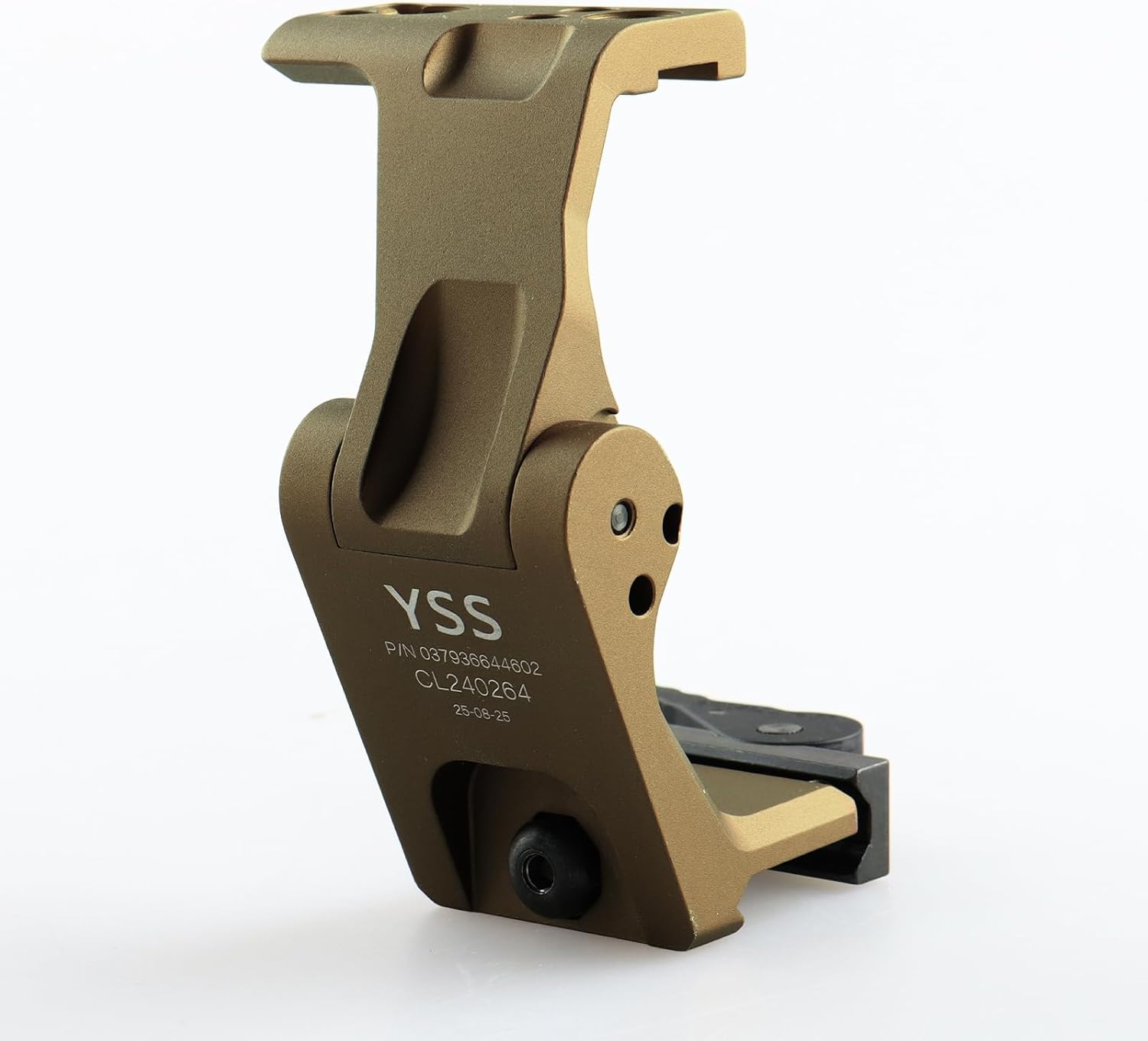 YSS FTC Magnifier Mount with Fast QD Lever Compatible G33 G43 G45 3X 6X Etc Flip to Center Magnifiers Scope Mount 2.26" Optical Centerline Height Riser Mount (tan)