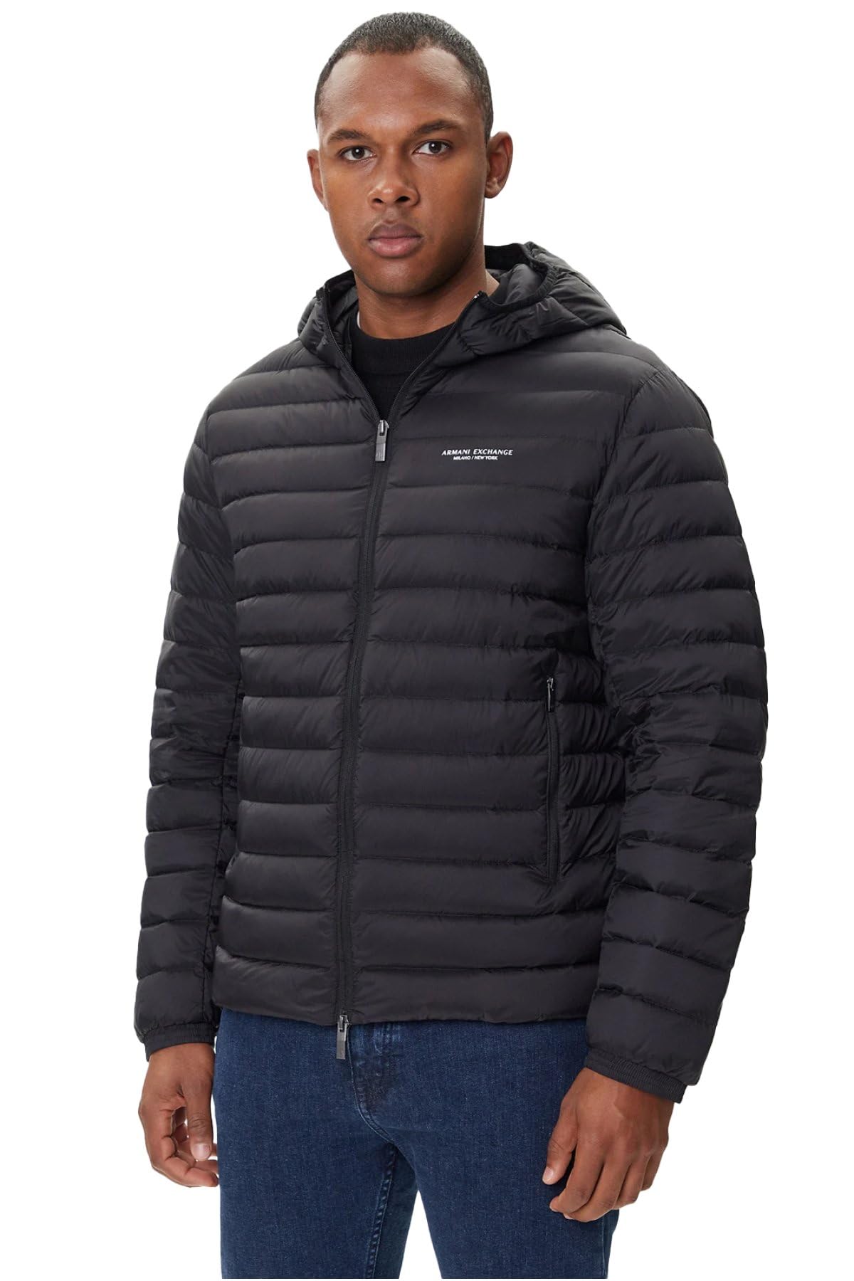 Armani Exchange, Herren, Winterjacken, Down Jacket, Schwarz, (M)