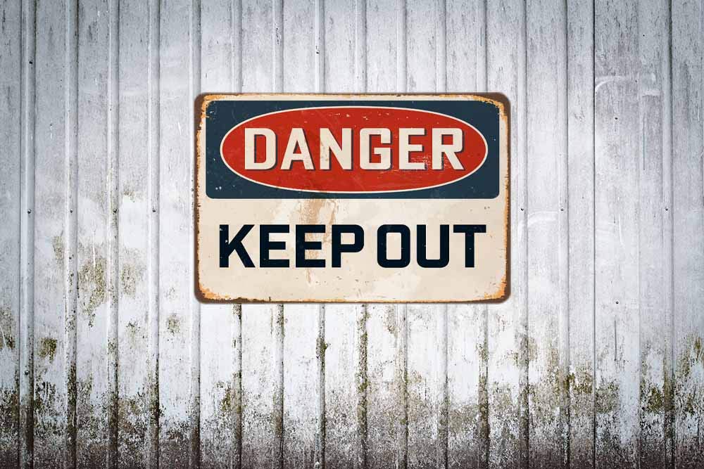 Amazon.co.jp: Swono Danger Keep Out ブリキ看板 ヴィンテージメタル