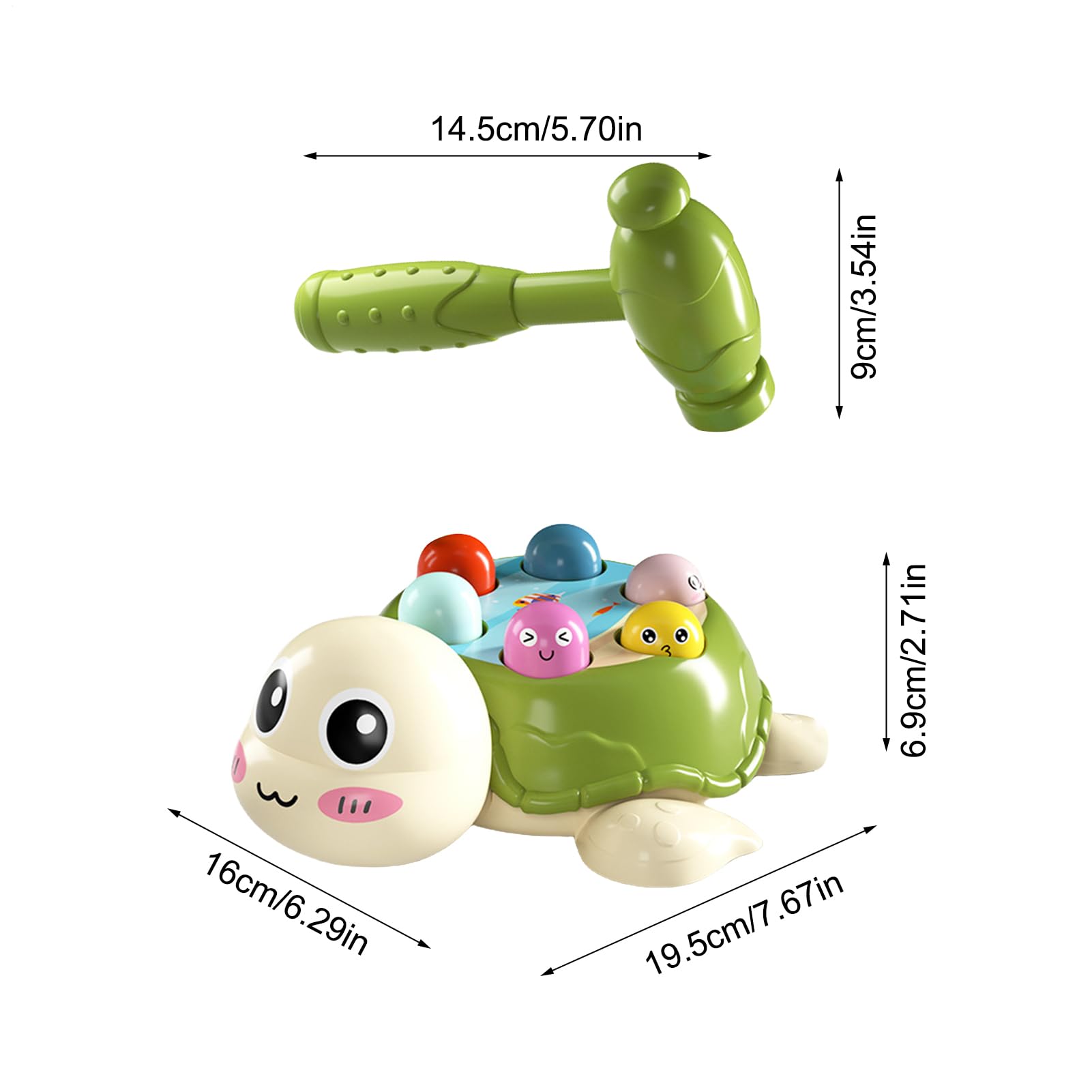 Générique Jeu De Tape Taupe - Jeu De Marteau Tortue - Éducatif Interactif Mignon pour D'âge Préscolaire Bébés Garçon Et Fille pour Développement des Compétences Activités Ludiques