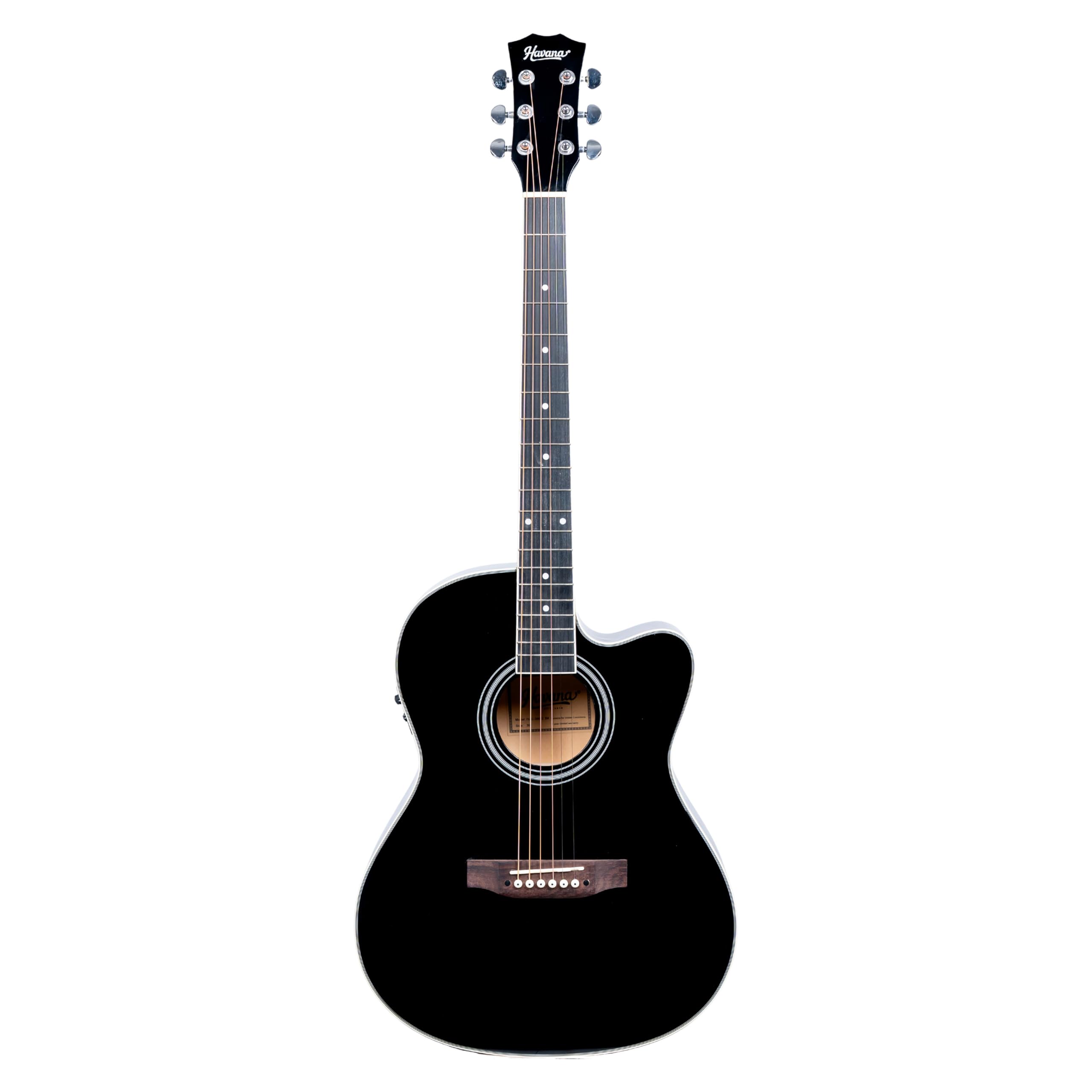 HAC-39 EQ BK 39-inch Semi-Acoustic Guitar - Black Matte Finish - Genuine Fishman Isys+ Preamp & Tuner - Spruce Top - Climate-Adapted for India - Dual Action Truss Rod-image-16