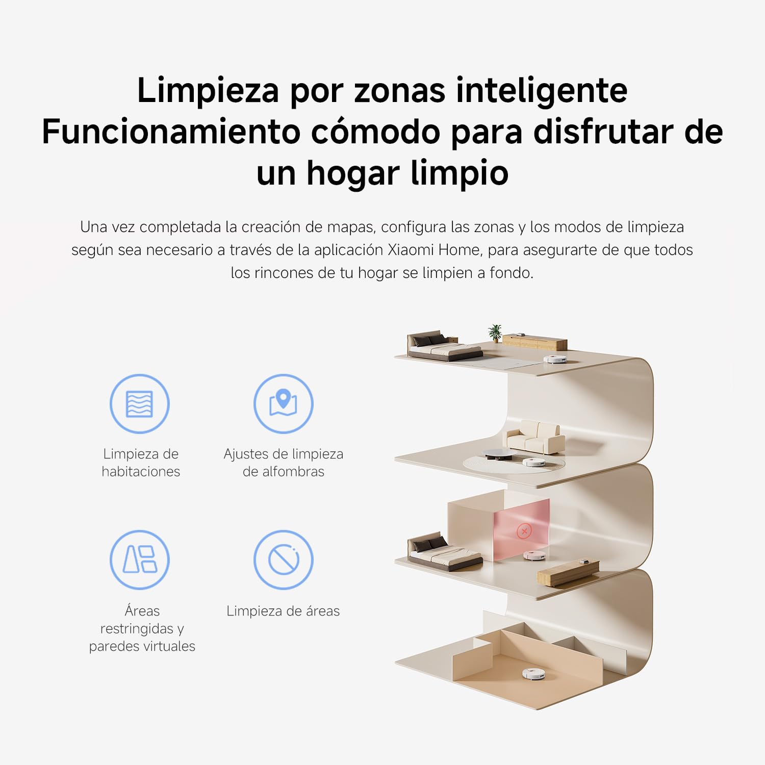 XIAOMI Robot Vacuum H40, 10000Pa, LDS navegación, mapeo Inteligente, Cepillo Anti-enredos, Vaciado automático, hasta 180 min de autonomía, Compatible Home y Control por Voz. — view 13