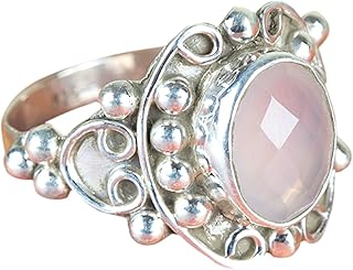 Rose Quartz Ring, 92.5 Sterling Silver Ring, October Birthstone Jewelry, Pink Rose Quartz Jewelry, Promise Ring, Healing Crystal, Pink Pale Rose Quartz, Oval Ring Setting, Gift for Mother, Wife