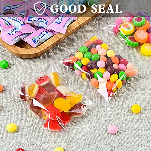 image for Oueliche 3 Sizes 400 Pcs Clear Cookie Bags, 3×4