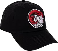 Vista 1 de Desert Cactus Winston-Salem State University Gorra de béisbol Rams WSSU con ala bordada, correa de tela ajustable para adultos (estilo A) negro