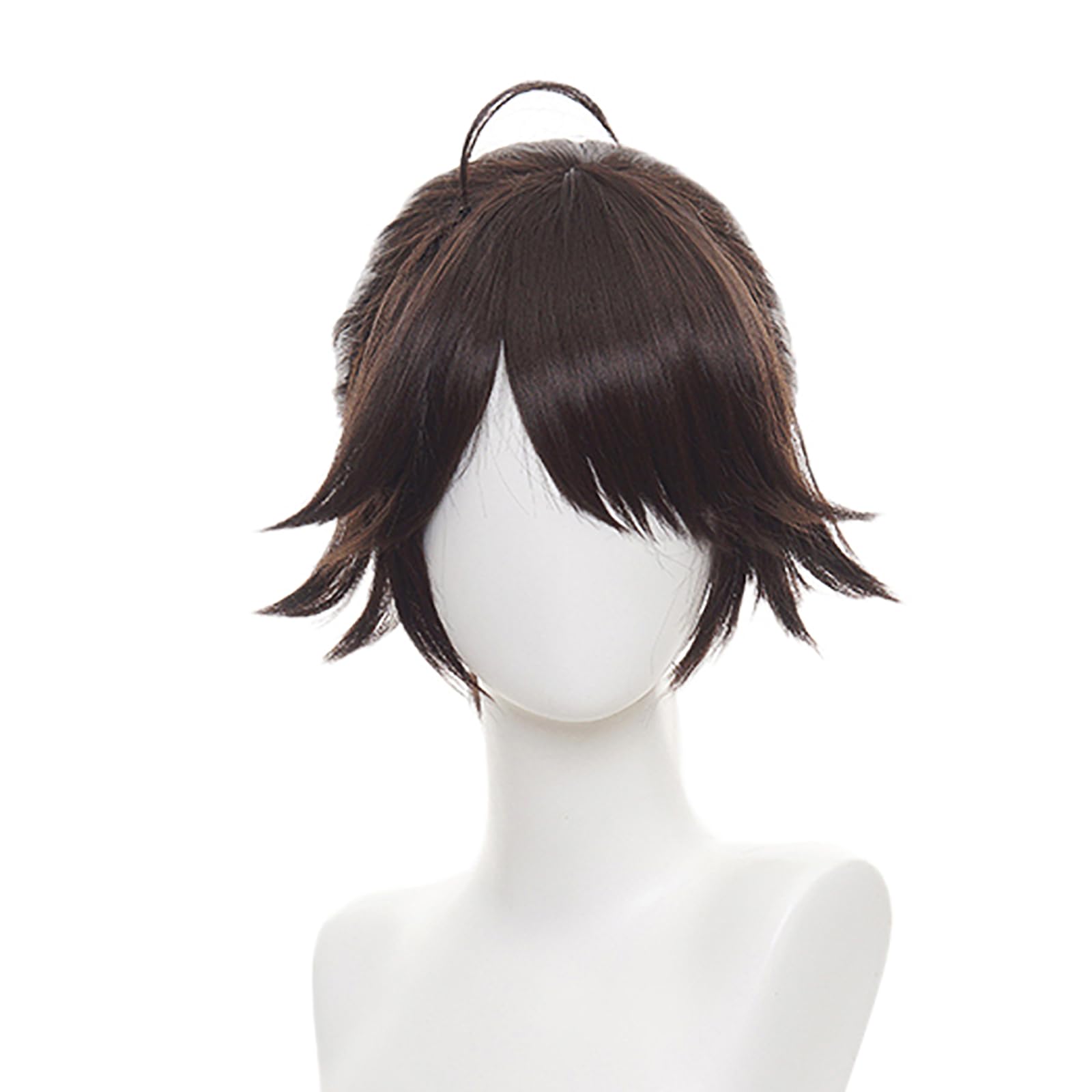 XiongXiongLe Identity V Conductor Luca Balsa Cosplay Wig Middle Long Dark Brown Hair Wig for Adult Women Cos Anime Game Party Halloween Christmas Comic(Luca)
