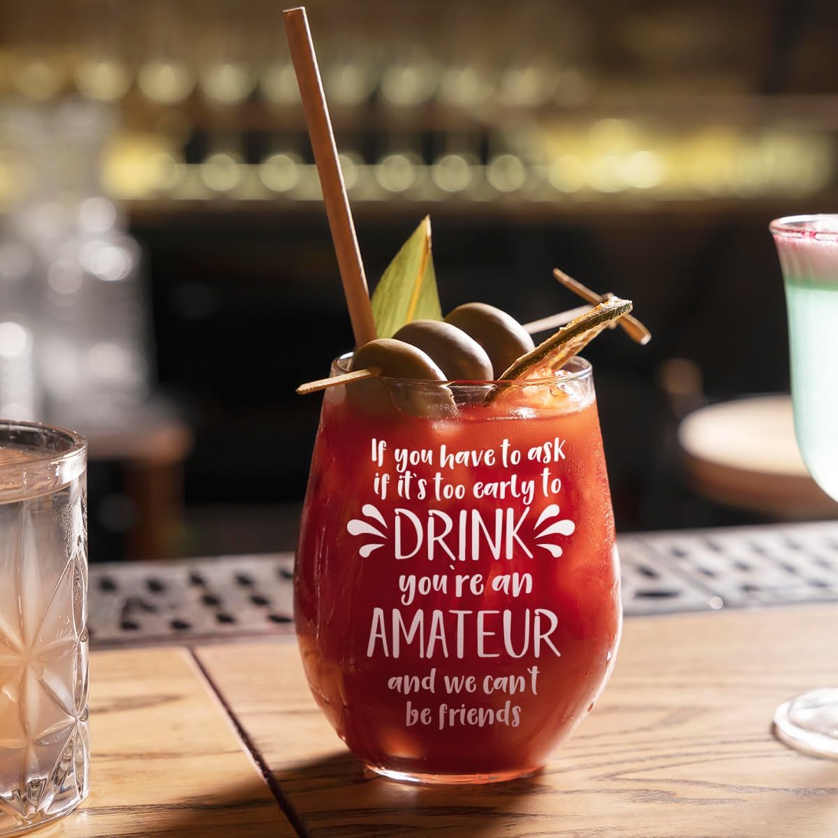 Funny Wine Glass Gifts for Women Friends Sister Her,If You Have to Ask If It's Too Early to Drink Wine You're an Amateur,Long Distance Friendship Birthday Gifts,Best Friend Gift for Christmas-36 - Image 3