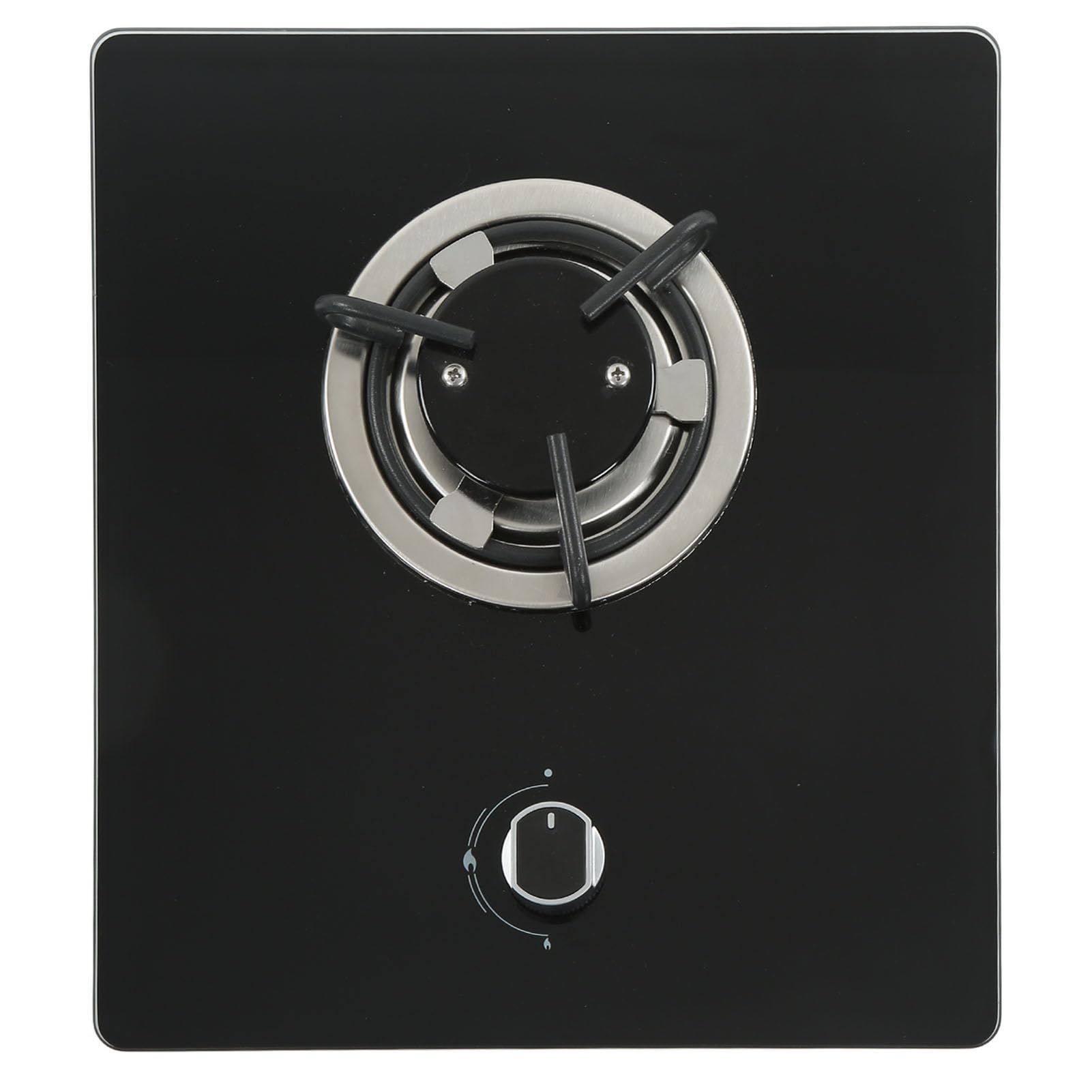 Estufa de gas RV de 290 x 325 mm, panel de vidrio templado de 1,8 kW, ajuste de fuego para caravana, yate, barco, cocina