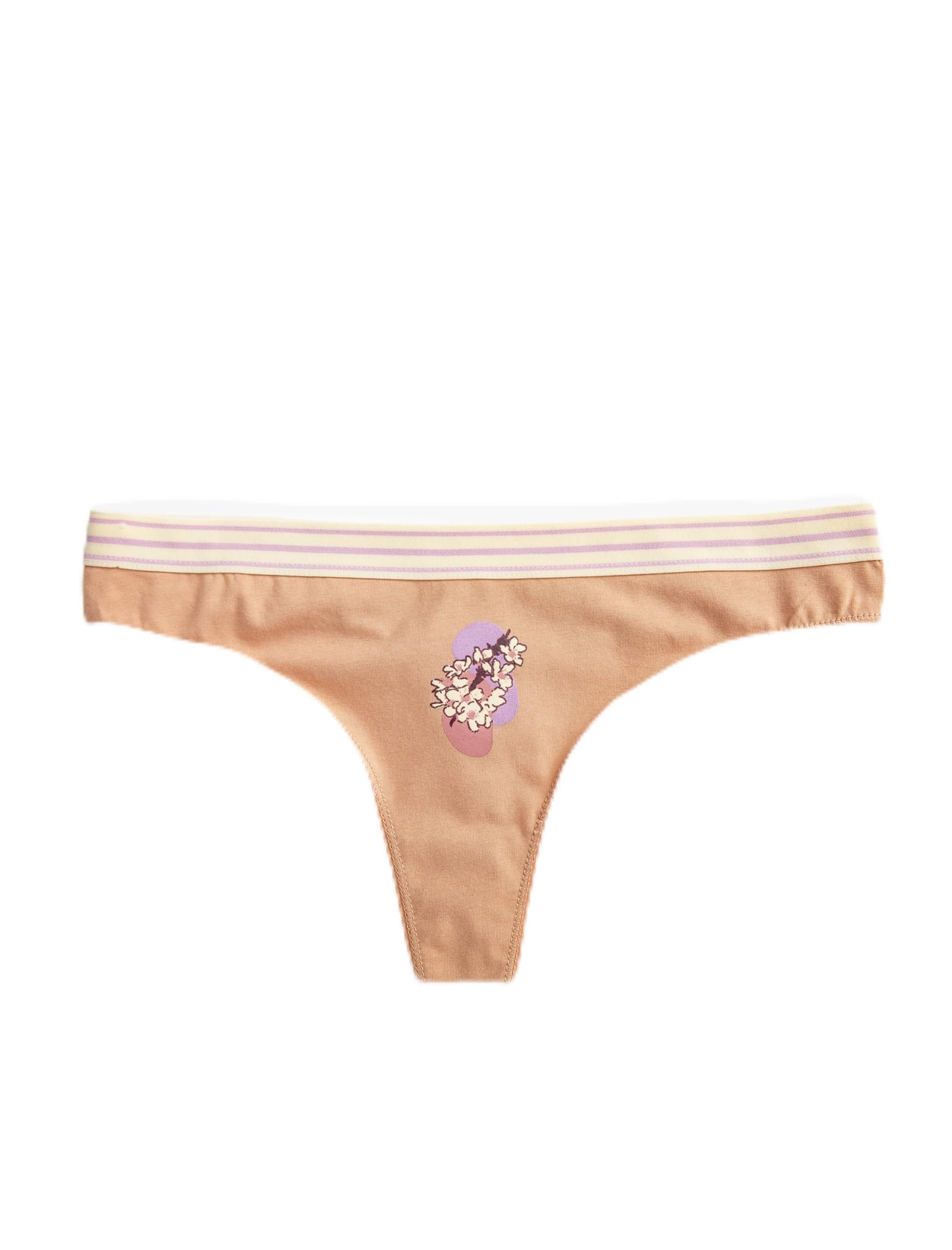 Pamuklu String Külot Baskılı