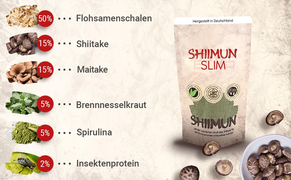 Bellfor Shiimun Slim - Dietary Supplement for Dogs with Shiitake and Insect Protein - 50 g Powder for Balanced Weight Management - Image 2