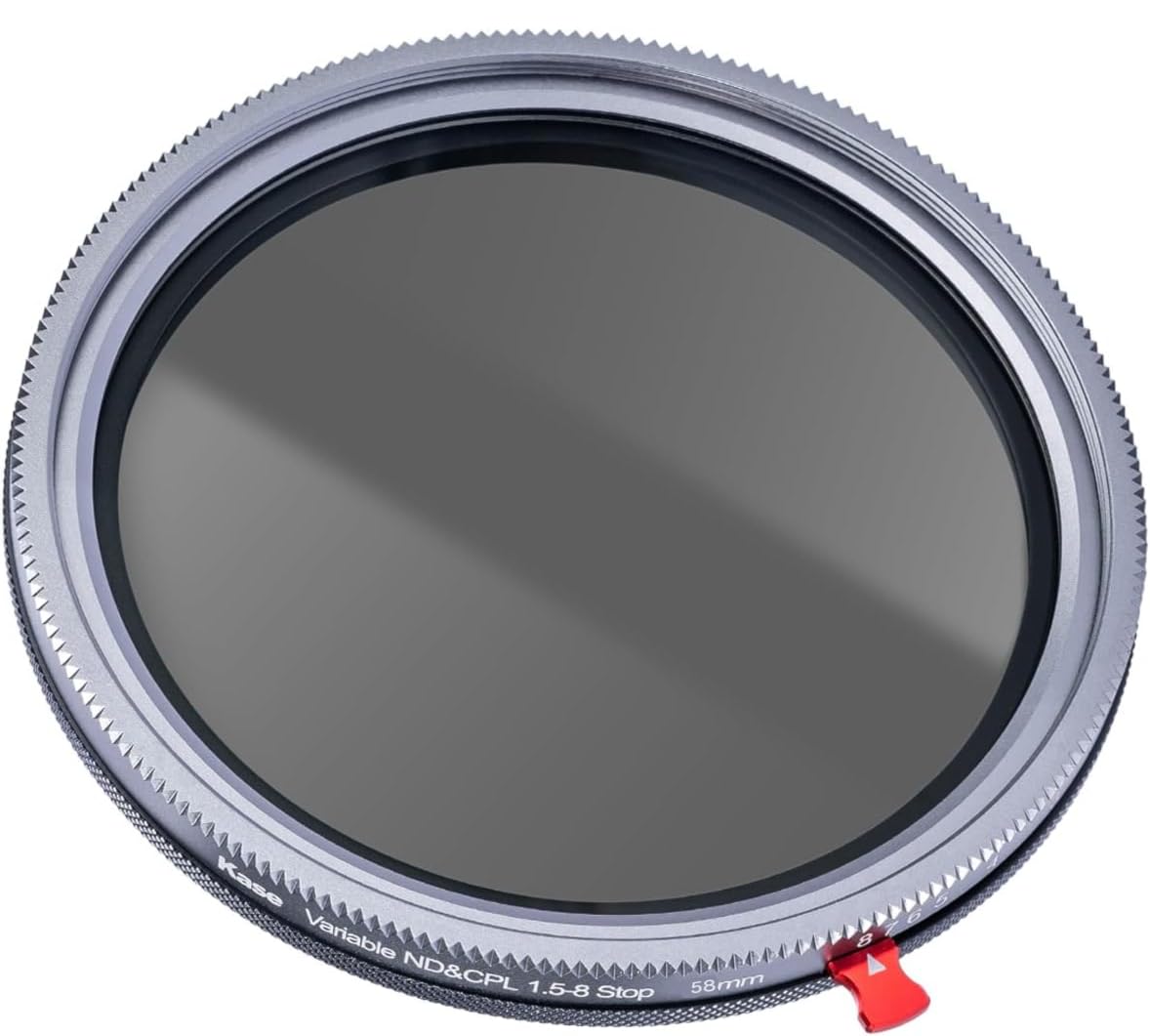 Kase CPL/Vari ND Combo Screw-in Filter 1.5-8 Stop ND3 to ND236 Optical Glass (58mm)