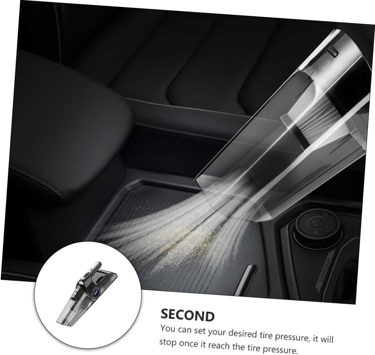 ABOOFAN 120w Car Vacuum Cleaner Inflator Pump Air Pump for Car Tires Automotive Vacuum Cleaner