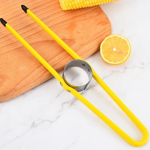 Miniatura 6 de Happyyami 2 peladores de maíz de acero inoxidable, ergonómicos para una fácil eliminación del grano del maíz en la mazorca, accesorio de cocina
