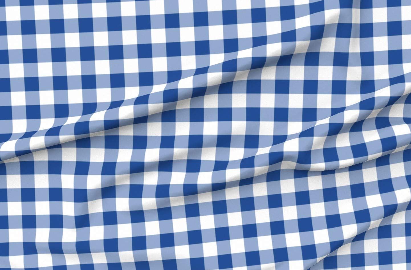 Spoonflower Fabric - Buffalo Check Navy Plaid Blue Boy Printed on Petal Signature Cotton Fabric Fat Quarter - Sewing Quilting Apparel Crafts Decor
