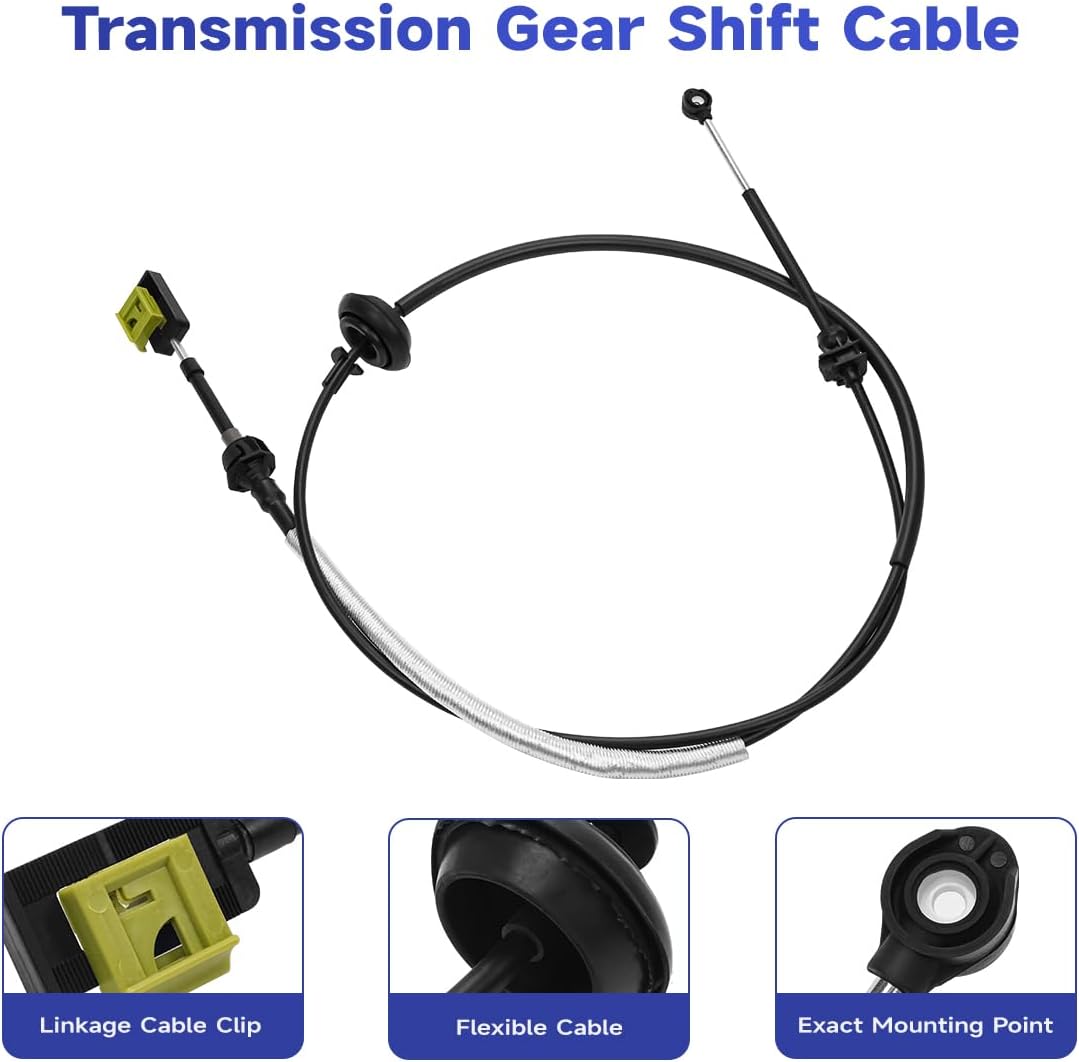 YC2Z-7E395-AC Automatic Transmission Gear Shift Cable for 1997-2004 Ford Econoline E150/E250/E350 with E40D/4R100 Trasmission
