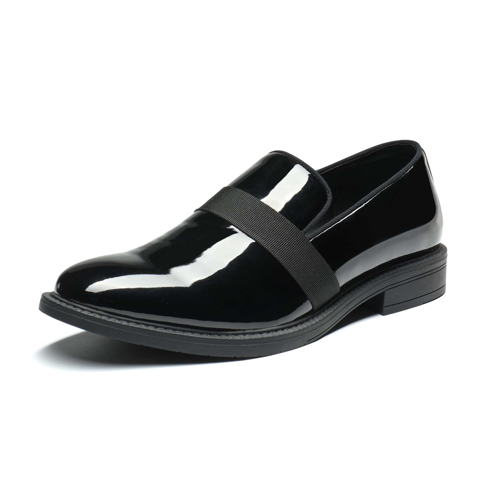 Bruno Marc Herren Anzug Tuxedo Schuhe Slipper Klassische Lackleder Mokassins