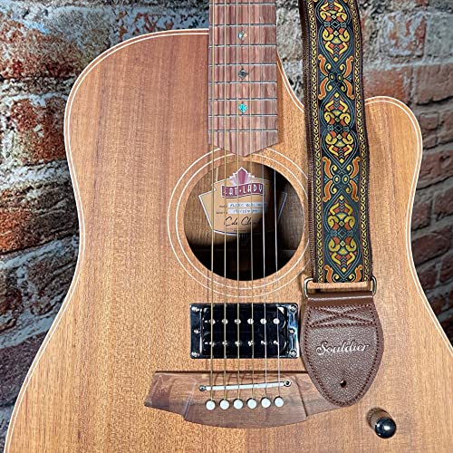 Souldier Gs0251Nm05Wb - Handmade Seatbelt Guitar Strap For Bass, Electric Or Acoustic Guitar, 2 Inches Wide And Adjustable Length From 30" To 63" Made In The Usa, Braveheart #TOP3