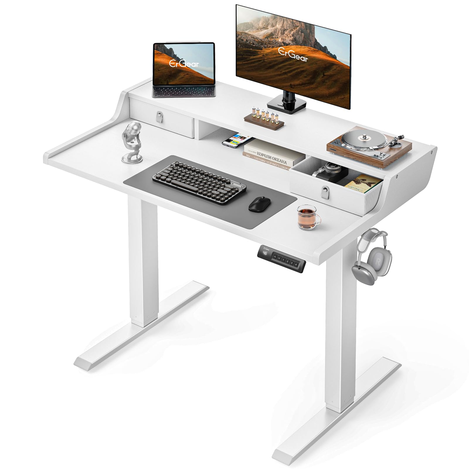 ErGear Electric Standing Desk with Drawers