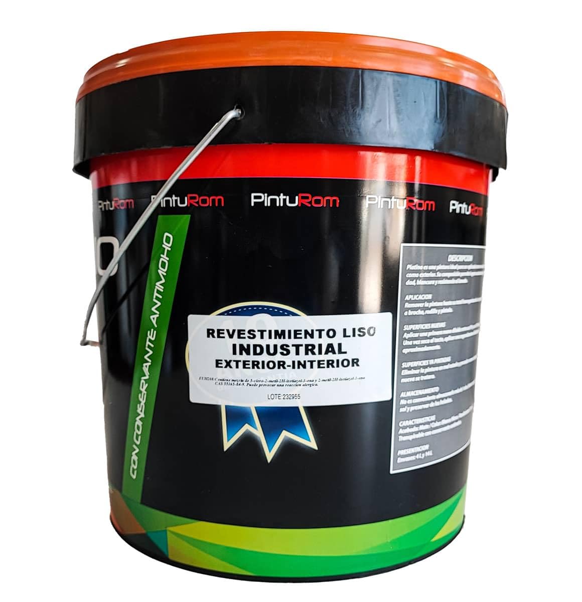 Pintura de Fachadas para Exterior, Revestimiento liso mate Industrial Platino blanco, Alta resistencia a la intemperie. (14 L., Blanco)