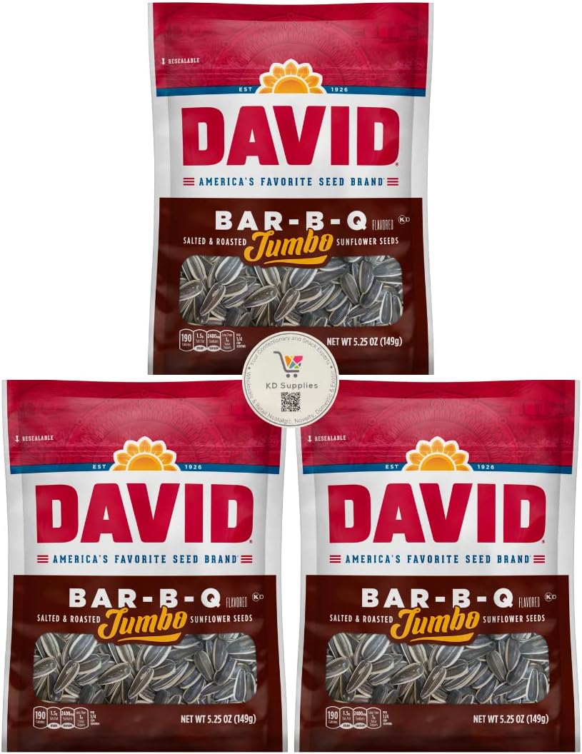 GIANTS Sunflower Seeds BBQ Flavor, 5Ounce Bags (Pack of 12