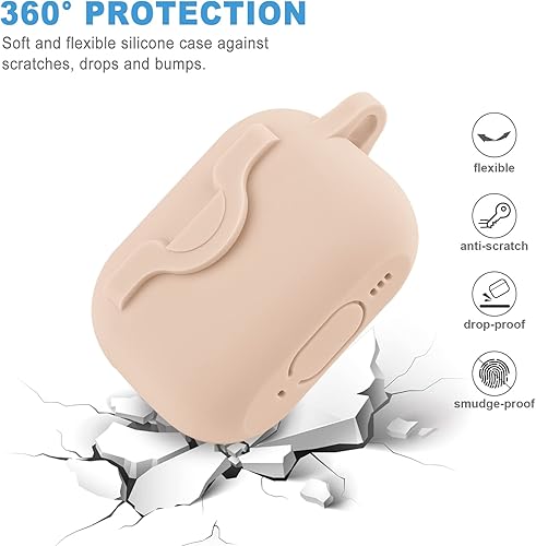 Miniatura 6 de Estuche con Cierre Seguro para AirPods Pro 2 con Llavero Brillante Lindo - Funda Protectora de Silicona para AirPods Pro de 2 Generación para