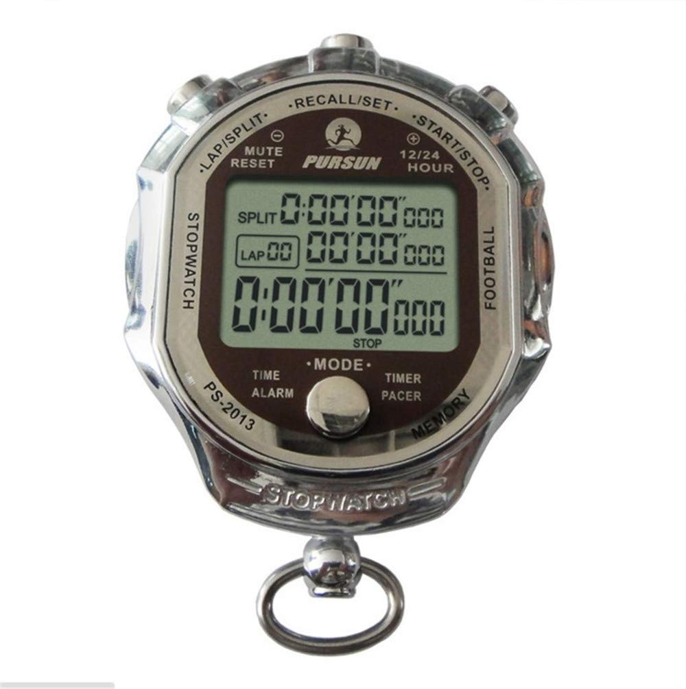 Sportowy chronograf, licznik czasu, metalowy zegarek, precyzyjny stoper cyfrowy 1/1000 sekundy