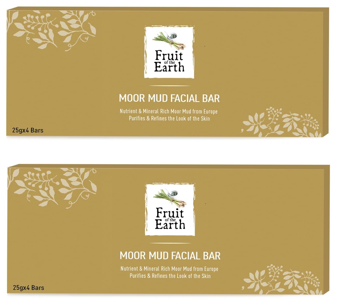 Moor Mud Facial Bar - 25gx4 unit=100g (pack of 2)