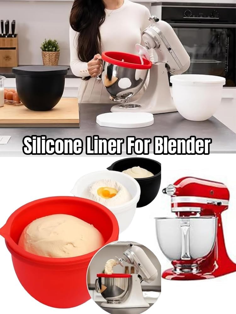 Non-Slip Silicone Bowl Liner For Tilt-Head 5 Quart Stand Mixers Reusable Food Safe Accessory For Mixing And Baking Tasks(3PCS)