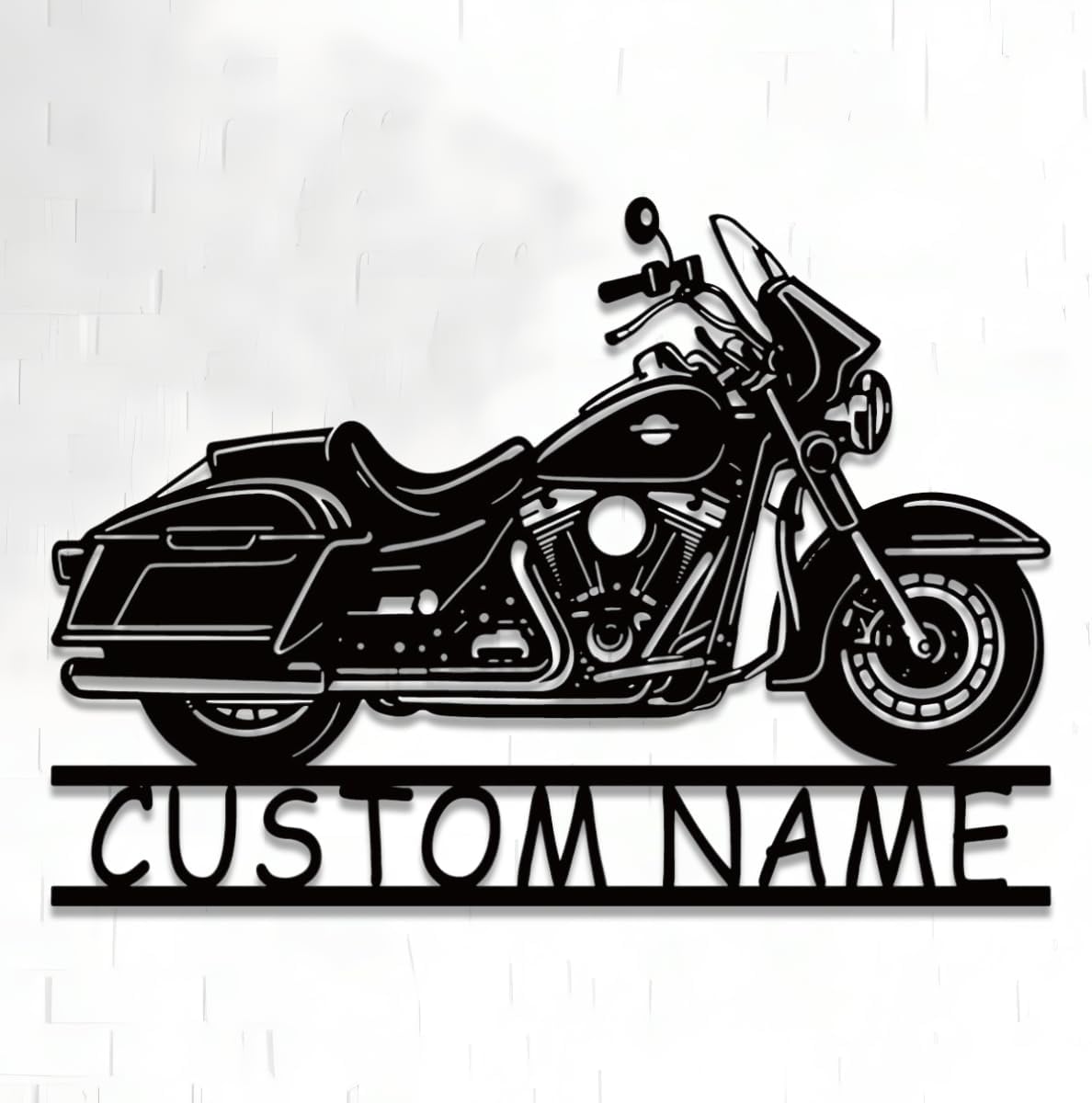 Riaeelvs Custom Motorcycle Metal Sign,Personalized Monogram Wall Decor,Personalized Motorcycle Garage Name Wall Decor,Dirt Bike Wall Sculpture,Bar Signs For Home Bar,Housewarming Gifts