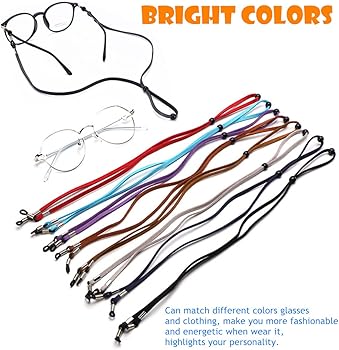 Amazon.co.jp: [Morices] 8個 調整可能 レザー メガネストラップ