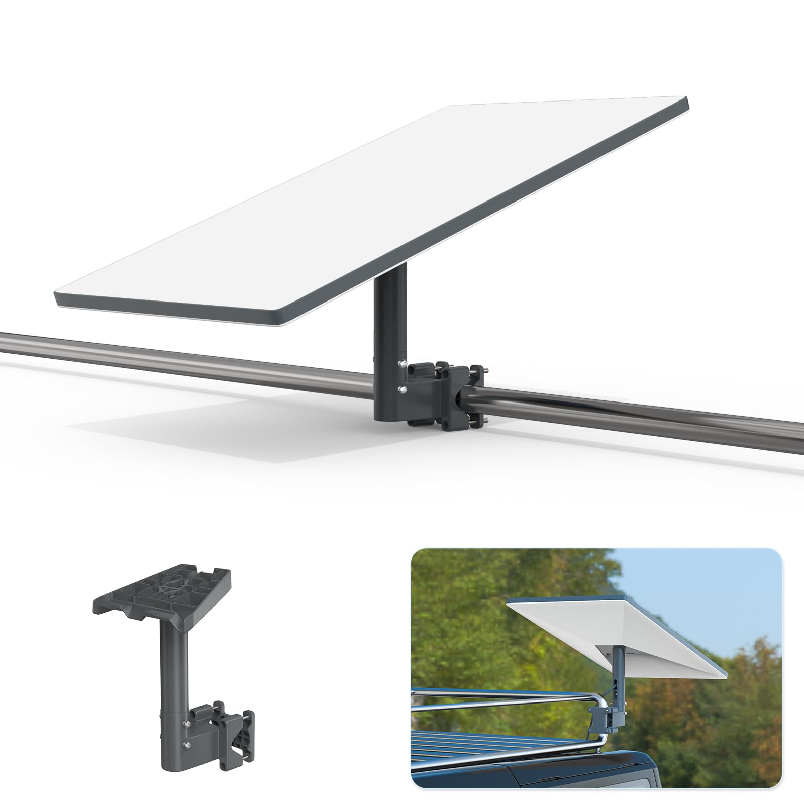 Support Starlink Gen 3 pour camping-car et van installation sur échelle et toit en voyage