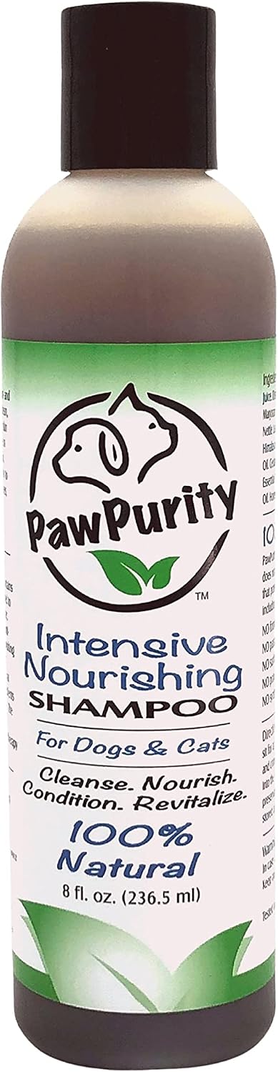 PawPurity Intensive Nourishing Shampoo for Dogs & Cats - All Ages, Breeds, Skin Types - 100% Natural - Prevents Dryness, Itching,…