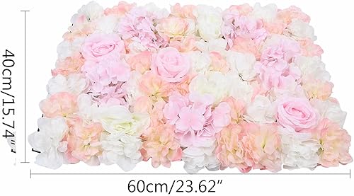 Miniatura 3 de Gdrasuya10 10 paneles de flores artificiales de seda, panel floral de seda, decoración de fondo de pared, tapete de flores para bodas, fiestas,