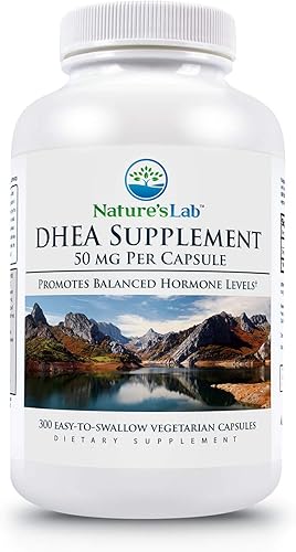 Miniatura 1 de Nature's Lab Suplemento DHEA de 50 mg, promueve niveles hormonales equilibrados, energía saludable y mayor claridad mental* - 300 cápsulas