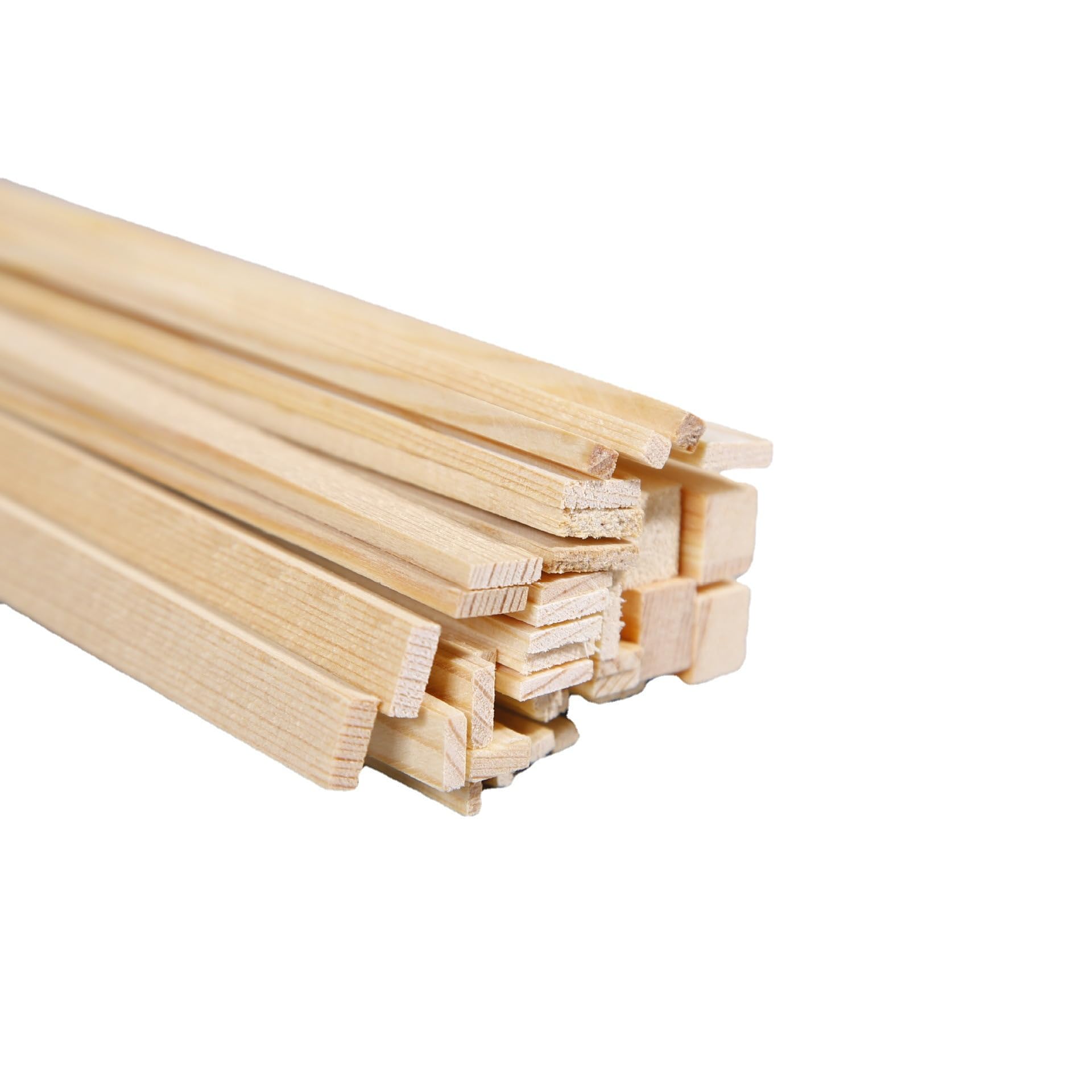 100 Bastoncini Di Legno Quadrati F Fityle - Tasselli Lisci Non Finiti Per Fai Da Te, Modellismo E Decorazione (2x2 Mm, Varie Lunghezze)