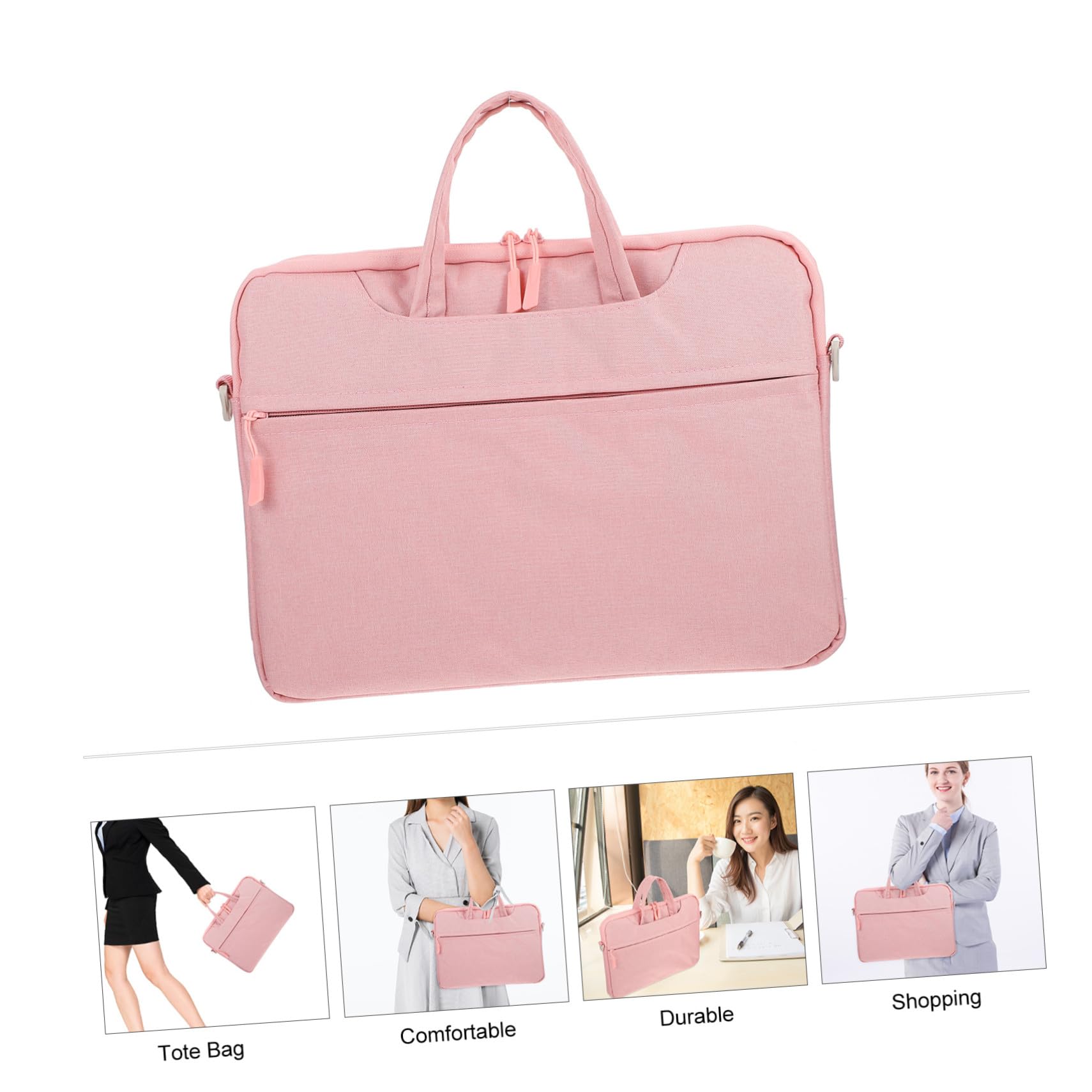 Borsa per Laptop e Tablet Rosa Oxford Manico, Design Antiurto e Resistente alla Compressione per Viaggi e Lavoro