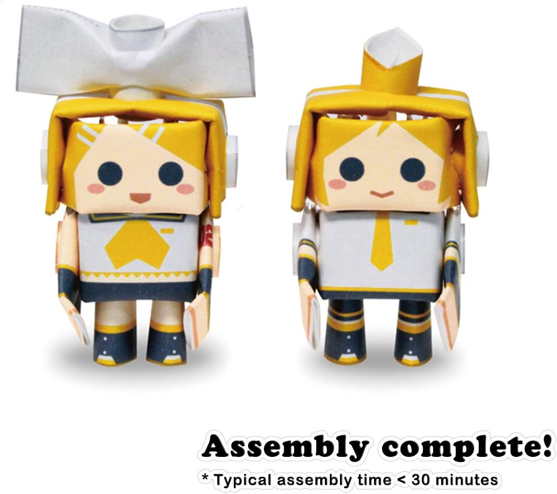 PIPEROID Hatsune Miku Series Rin & Len - Japanese 3D Paper Puzzle DIY Robot kit for Kids and Origami Kit for Adults