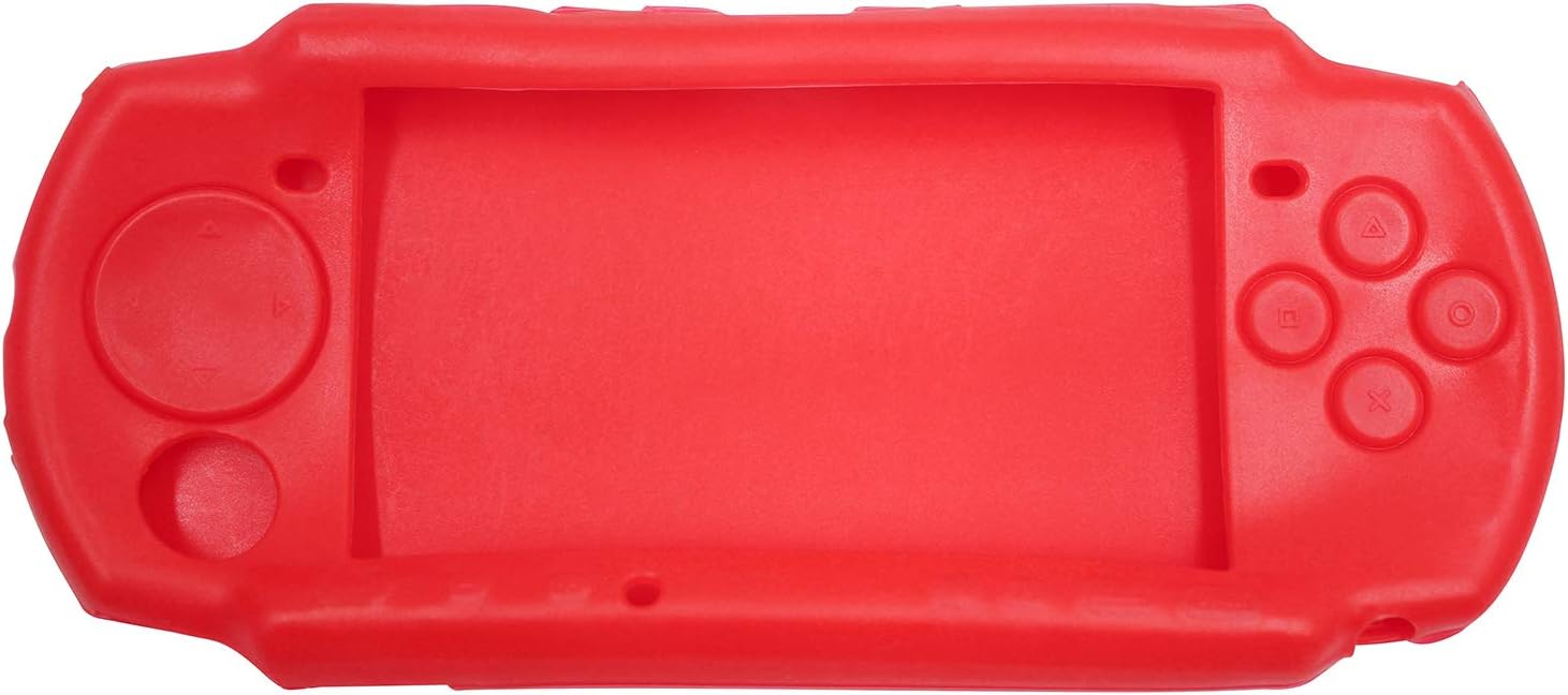 OSTENT Soft Protector Silicon Travel Carry Case Skin Cover Pouch Sleeve for Sony PSP 2000/3000 Color Red