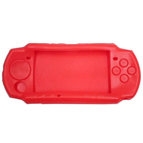 OSTENT Soft Protector Silicon Travel Carry Case Skin Cover Pouch Sleeve for Sony PSP 2000/3000 Color Red - Red