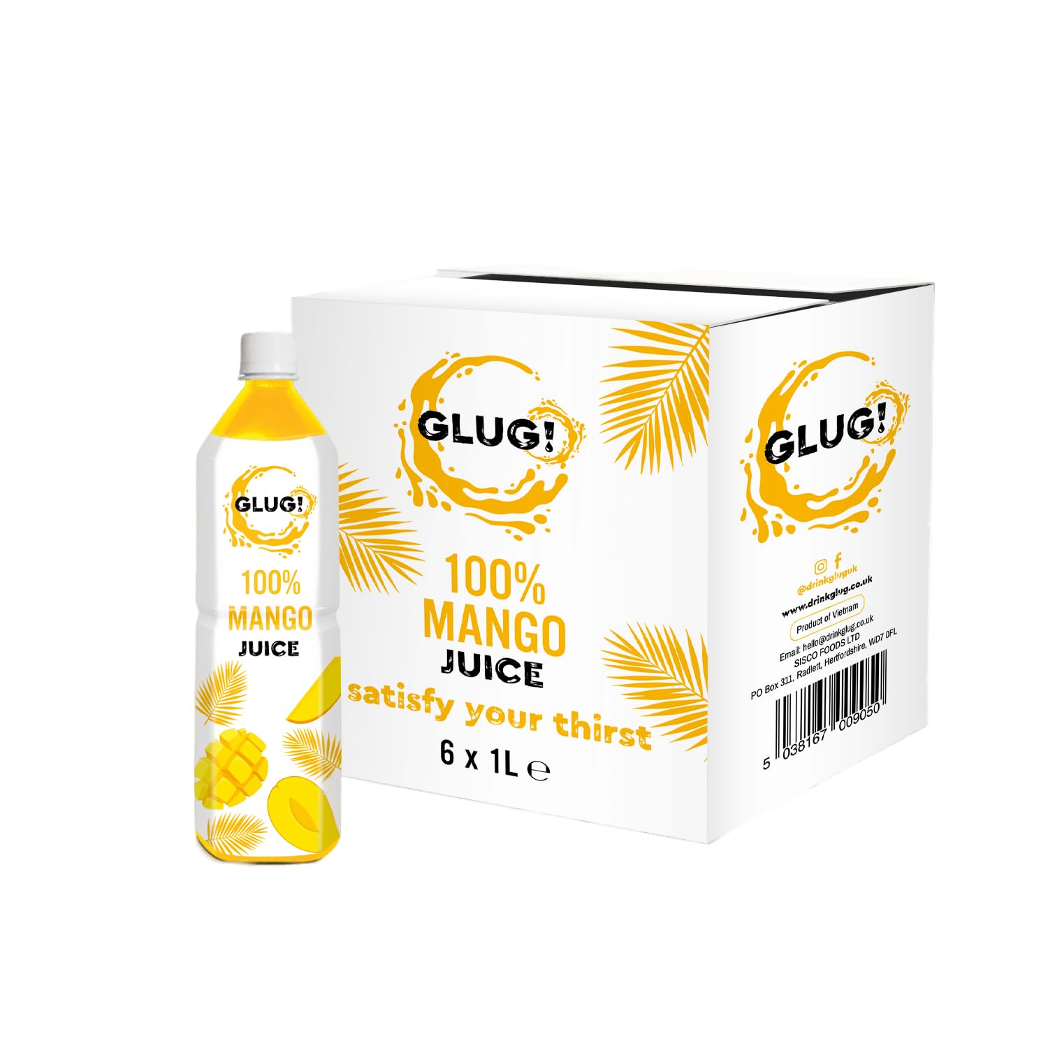 100% Mango Fruit Juice, Healthy Juice Drink With No Added Sugar (6X1L)