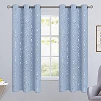 Vista 348 de BGment Room Darkening Curtains 95 Inches Long, Grommet Thermal Insulated Blackout Curtains with Wave Line and Dots Printed for Bedroom, 2 Panels