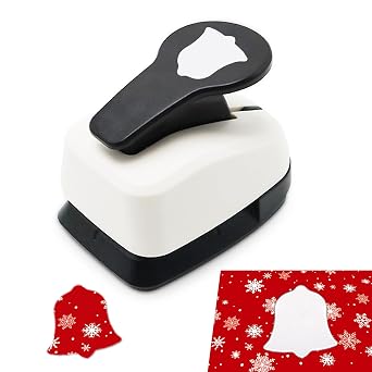 Paper Punch 1 inch for Christmas, Bell Shaped Hole Punch for Paper Crafting