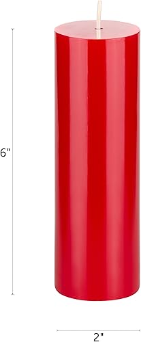 Miniatura 10 de Mega Candles 1 vela redonda plateada sin perfume, velas de cera de primera calidad vertidas a mano de 2 x 6 pulgadas, decoración del hogar,