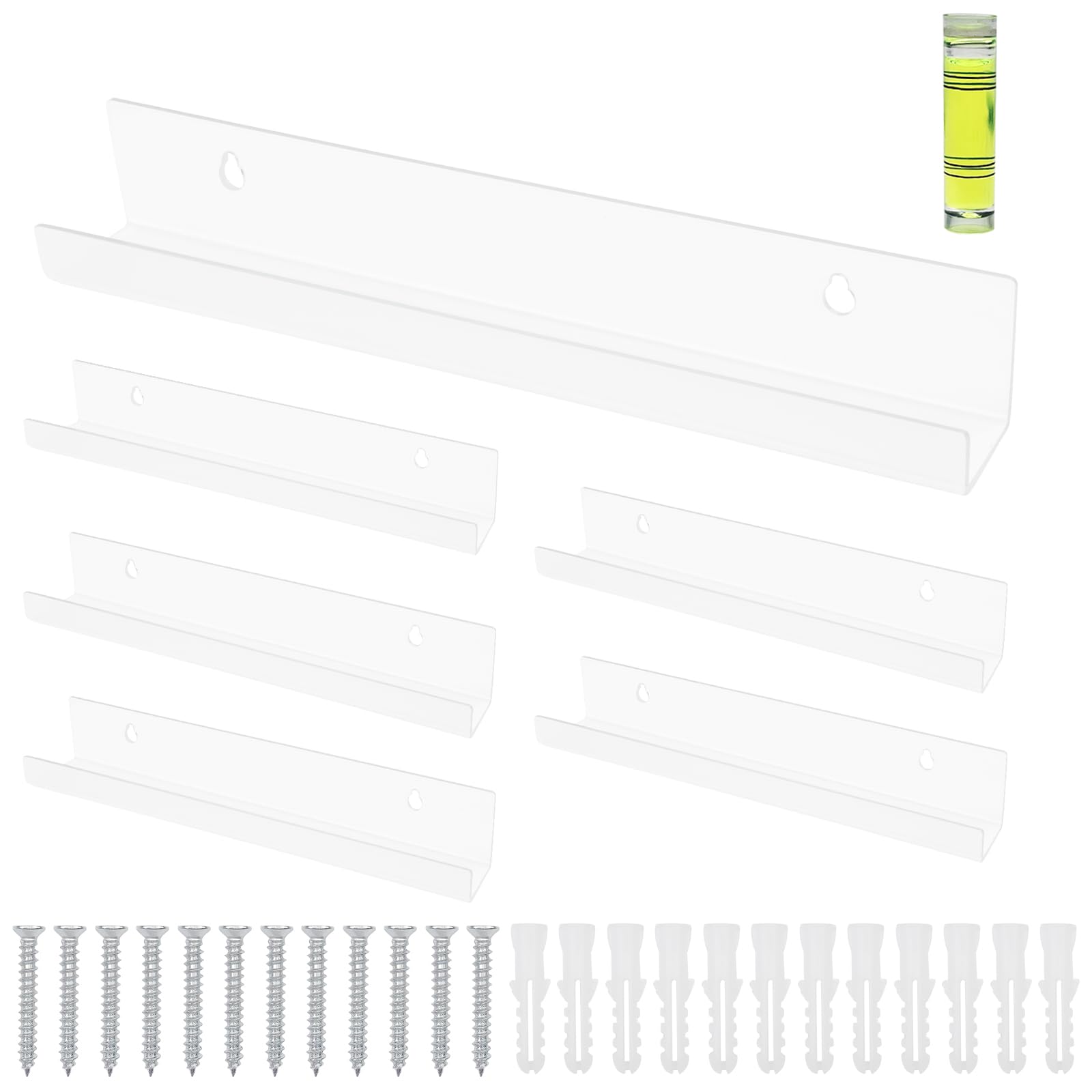 6 Porta Vinili Da Parete Trasparenti - Mensole Espositore Per Dischi, CD E Riviste - Foto 10